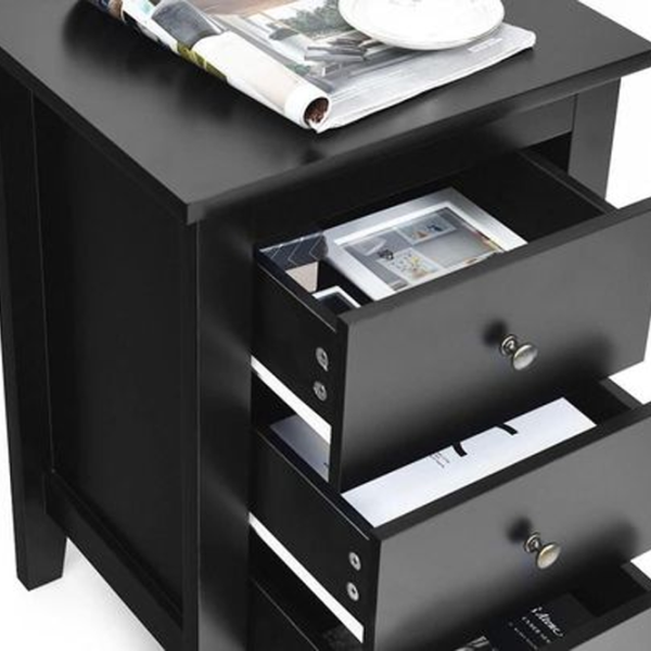 Noptiere Costway HW61313BK  65 x 42 x 35 / PAL / Black photo 4
