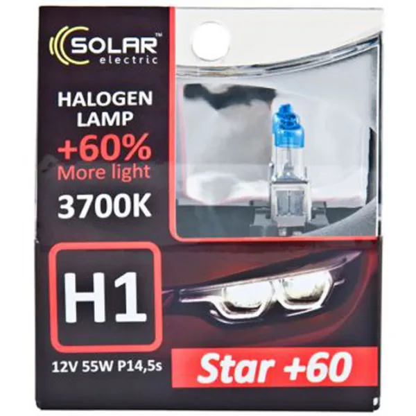Автомобильная лампа Solar Starlight +60% Галоген / H1 / P14.5s / 55 Вт /  photo 2