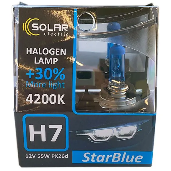 Автомобильная лампа Solar StarBlue  Галоген / H7 / PX26d / 55 Вт /  photo 2 Автомобильная лампа Solar StarBlue  Галоген / H7 / PX26d / 55 Вт /  photo 2