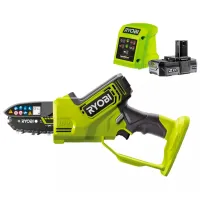 Цепная пила Ryobi RY18PSX10A-120 аккумуляторный/ Зеленый