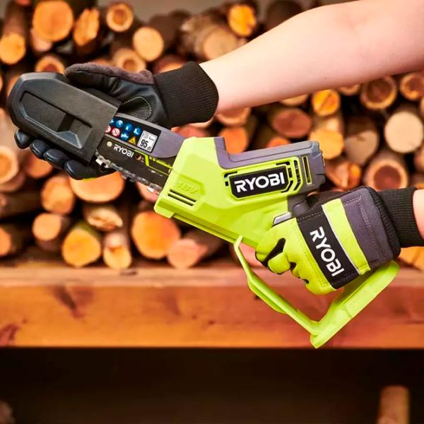 Цепная пила Ryobi RY18PSX10A-120 аккумуляторный/ Зеленый photo 4