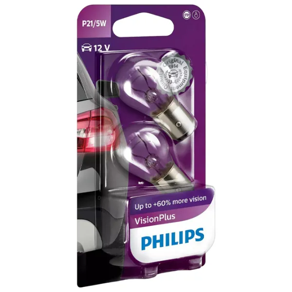 Автомобильная лампа Philips 12499VPB2  Накал / P21/5 / BAY15d / 21 - 5 Вт /  photo 1 Автомобильная лампа Philips 12499VPB2  Накал / P21/5 / BAY15d / 21 - 5 Вт /  photo 1