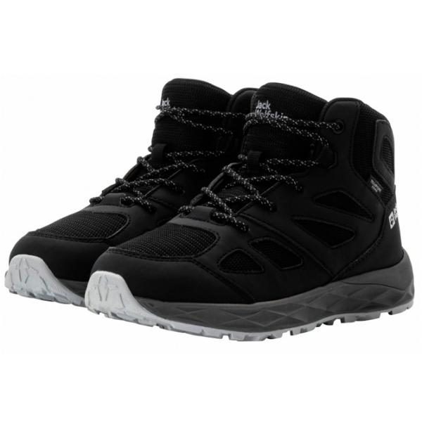 Botine pentru băieți Jack Wolfskin Woodland 2 Texapore Mid K 28 / Phantom photo 1 Botine pentru băieți Jack Wolfskin Woodland 2 Texapore Mid K 28 / Phantom photo 1