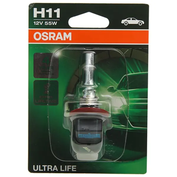 Автомобильная лампа Osram 64211ULT-01B Галоген / H11 / PGJ19-2 / 55 Вт /  photo 1 Автомобильная лампа Osram 64211ULT-01B Галоген / H11 / PGJ19-2 / 55 Вт /  photo 1