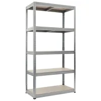 Стеллаж SDGroup 5413869 180 x 75 x 35см cm / МДФ / Silver