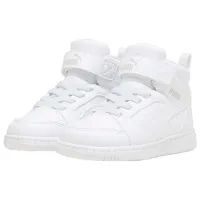 Botine pentru fete Puma Rebound V6 Mid Ac+ Inf PUMA White-Cool Light Gray 21 / White