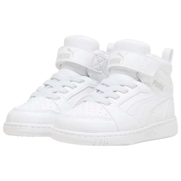 Botine pentru fete Puma Rebound V6 Mid Ac+ Inf PUMA White-Cool Light Gray 26 / White photo 1