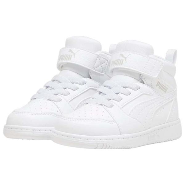 Botine pentru fete Puma Rebound V6 Mid Ac+ Inf PUMA White-Cool Light Gray 26 / White photo 1