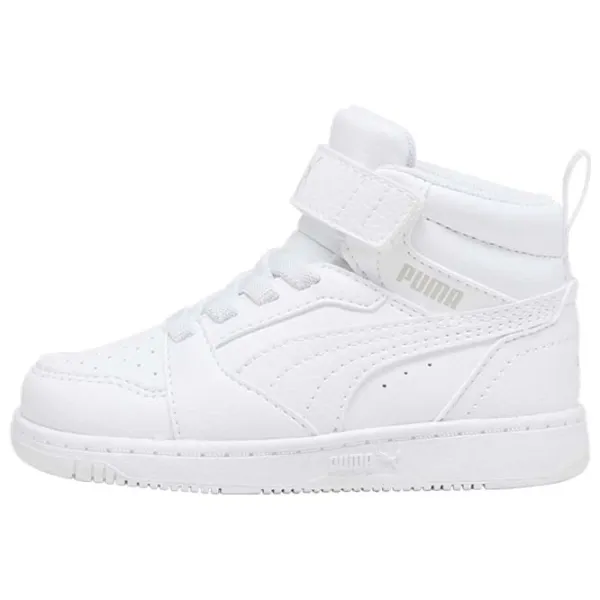 Botine pentru fete Puma Rebound V6 Mid Ac+ Inf PUMA White-Cool Light Gray 25 / White photo 2