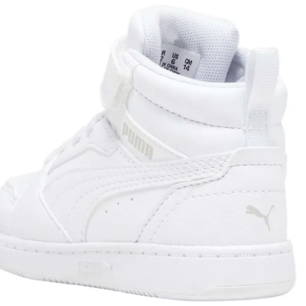 Botine pentru fete Puma Rebound V6 Mid Ac+ Inf PUMA White-Cool Light Gray 25 / White photo 4