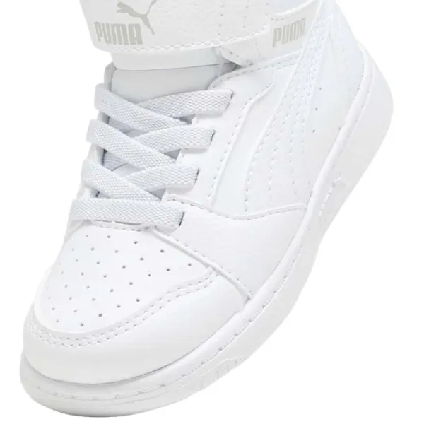 Botine pentru fete Puma Rebound V6 Mid Ac+ Inf PUMA White-Cool Light Gray 25 / White photo 5