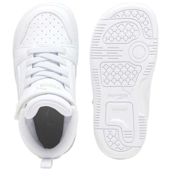 Botine pentru fete Puma Rebound V6 Mid Ac+ Inf PUMA White-Cool Light Gray 25 / White photo 6