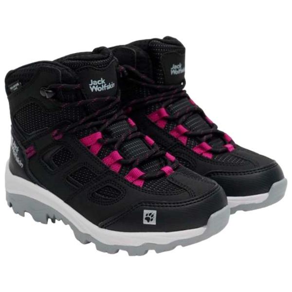 Botine pentru fete Jack Wolfskin Vojo Texapore Mid K Phantom/Pink 28 / Pink photo 1