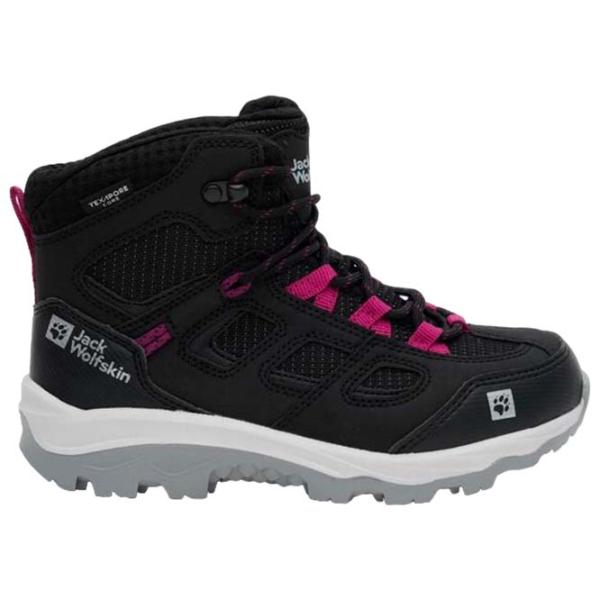 Botine pentru fete Jack Wolfskin Vojo Texapore Mid K Phantom/Pink 32 / Pink photo 4
