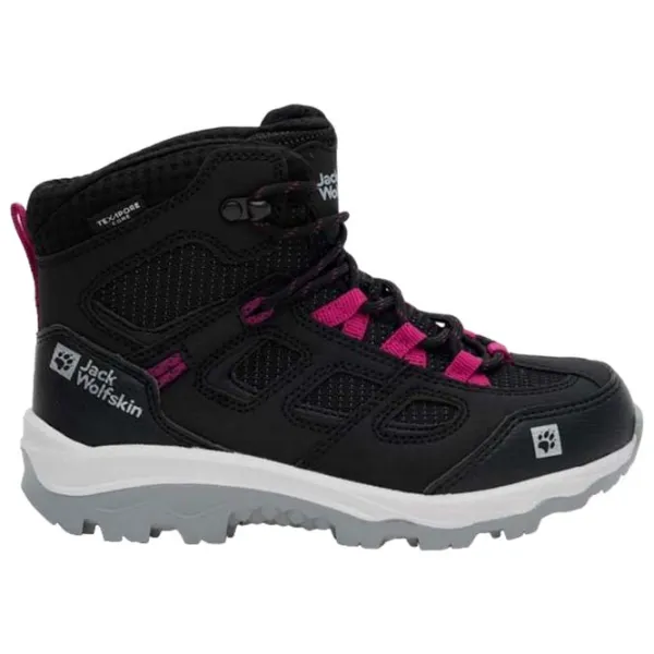 Botine pentru fete Jack Wolfskin Vojo Texapore Mid K Phantom/Pink 32 / Pink photo 5