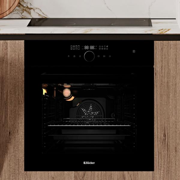 Cuptor încorporabil Backer Riki 16 AirSteam Soft 3150 W/ Black photo 6