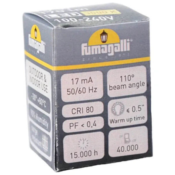 Bec LED Fumagalli HLEDG094K  G9 / 1.7 W / 4000 K / 150lm / White photo 2 Bec LED Fumagalli HLEDG094K  G9 / 1.7 W / 4000 K / 150lm / White photo 2