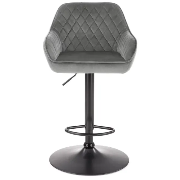 Scaun de bar Halmar H103  Catifea / Metal / Grey photo 1