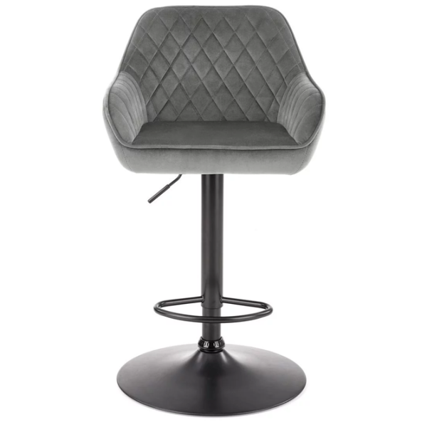 Scaun de bar Halmar H103  Catifea / Metal / Grey photo 1
