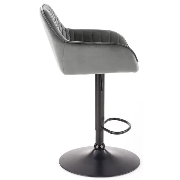Scaun de bar Halmar H103  Catifea / Metal / Grey photo 3