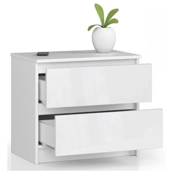 Noptiere Acord K60 2SZ 54.8 x 60 x 40 / MDF / White photo 2