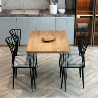 Masă de bucătărie extensibilă Prestige 5746275 PAL/ Pine photo 3