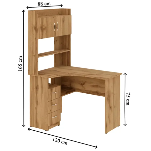 Masă de birou Pekhotin Forvard PAL/ Tahoe oak photo 3