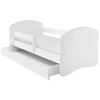 Pat pentru copii ACMA Meble Acma III Happy 70 x 140 cm / PAL / White