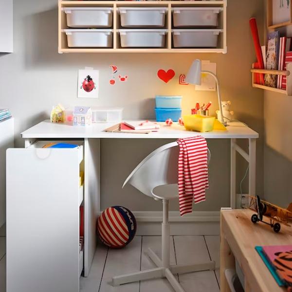 Офисный стол Ikea Larande МДФ/ Белый photo 2