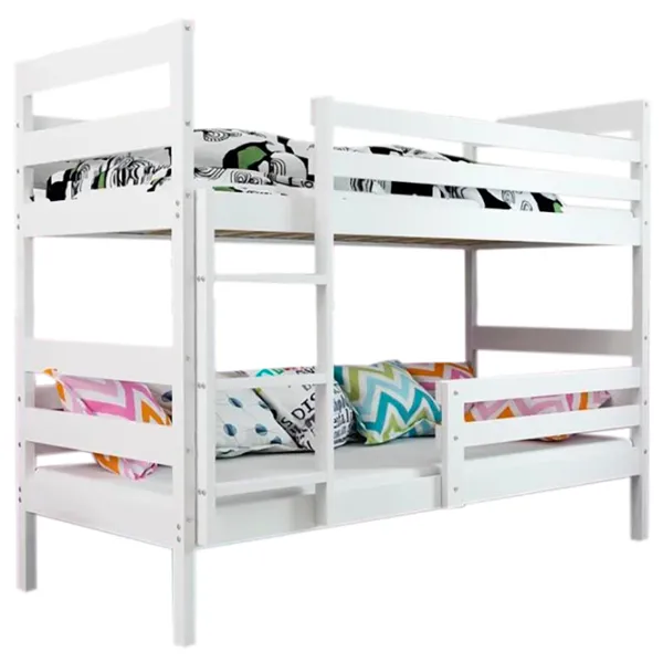 Pat pentru copii BMS Group Eryk 90 x 200 cm / Masiv / White photo 1