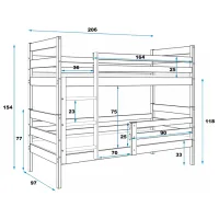 Детская кровать BMS Group Eryk 90 x 200 см / Массив / Белый photo 5