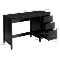 Masă de birou Costway CB10414BK MDF/ Black photo 2