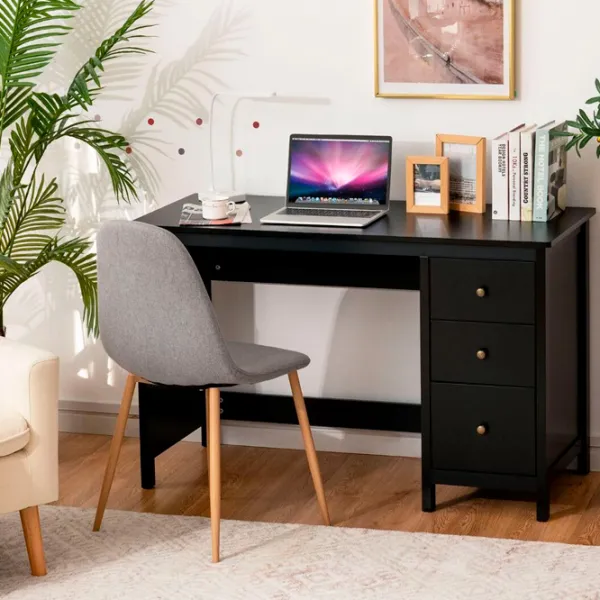 Masă de birou Costway CB10414BK MDF/ Black photo 4