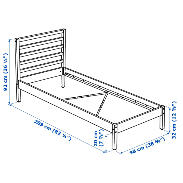 Кровать Ikea Tarva 90 x 200 см / Массив / Wood photo 2 Кровать Ikea Tarva 90 x 200 см / Массив / Wood photo 2