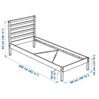 Кровать Ikea Tarva 90 x 200 см / Массив / Wood photo 2
