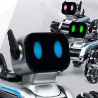 Mașină JZL Eight-Wheeled Stunt Robot Dog 2950-1 / 2.4 GHz / Gray photo 3