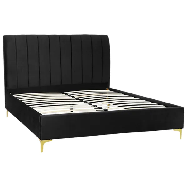 Кровать Mebel Elite Marcelo 160 x 200 см / ЛДСП / Черный photo 1