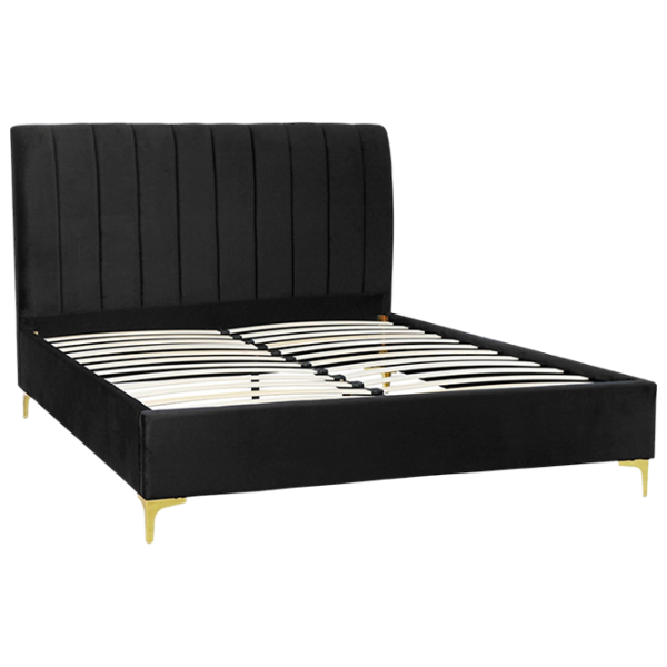 Кровать Mebel Elite Marcelo 160 x 200 см / ЛДСП / Черный photo 1