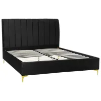 Кровать Mebel Elite Marcelo 160 x 200 см / ЛДСП / Черный