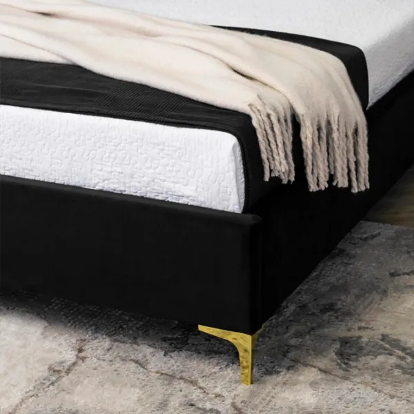Кровать Mebel Elite Marcelo 160 x 200 см / ЛДСП / Черный photo 3