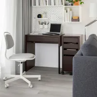 Офисный стол Ikea Micke ДСП/ Black-Brown photo 5