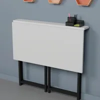 Masă de birou Prestige Foldable PAL/ White photo 3