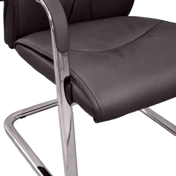 Fotoliu de birou DecoPrim Remi ECO Piele/ Black  photo 4 Fotoliu de birou DecoPrim Remi ECO Piele/ Black  photo 4