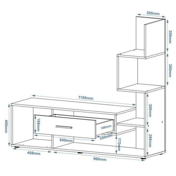 Тумба под телевизор Pehotin Bruno 124 x 140 x 38см / ДСП photo 2