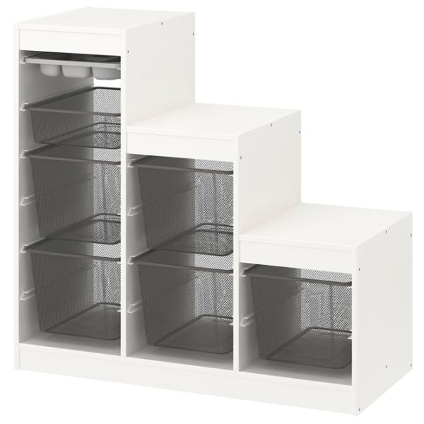 Etajeră cu containere Ikea Trofast  94 x 99 x 44 cm / PAL / White photo 1 Etajeră cu containere Ikea Trofast  94 x 99 x 44 cm / PAL / White photo 1