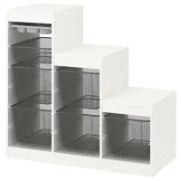 Etajeră cu containere Ikea Trofast  94 x 99 x 44 cm / PAL / White