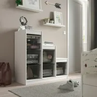 Стеллаж с контейнерами Ikea Trofast 94 x 99 x 44см cm / ЛДСП / White photo 2
