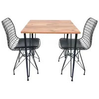 Обеденные стол со стульями Prestige Star Leg () Квадратная / ДСП / Бежевый