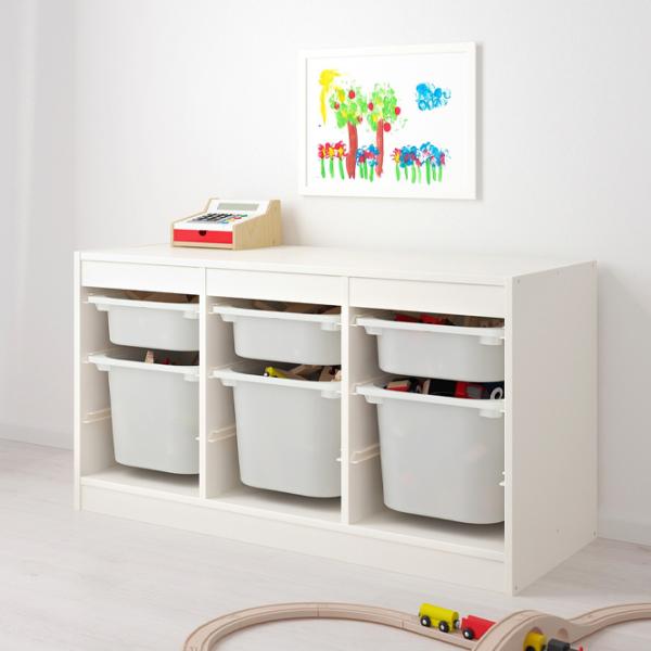 Etajeră cu containere Ikea Trofast 56 x 99 x 44 cm / PAL / White photo 2