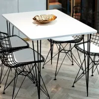 Set masă și scaune Prestige 5746258 Pătrată / PAL / White photo 3